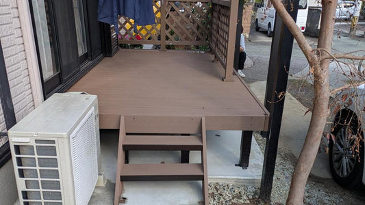 熊本県熊本市東区　土間コンクリート・リウッドデッキ工事