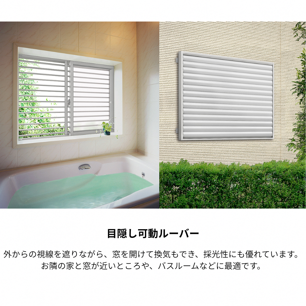 目隠し可動ルーバー